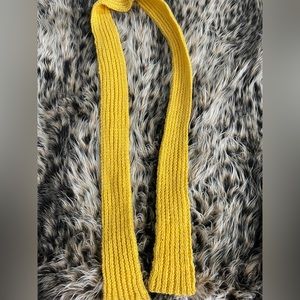 Hand-knit yellow scarf